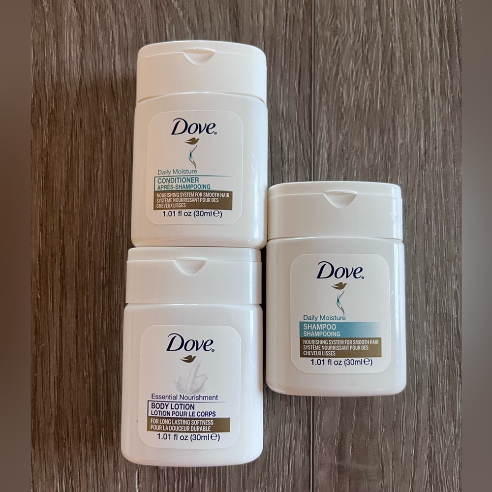 🌟free w/purchase🌟Dove Travel Size Shampoo and Conditioner Set